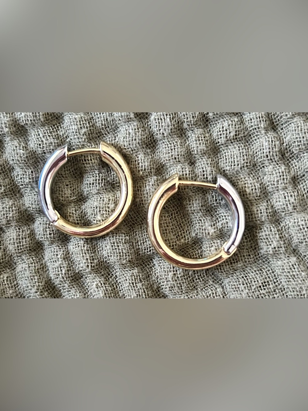 Two-Tone Hoop Earrings in Gold and Silver - Sleek Everyday Hoops